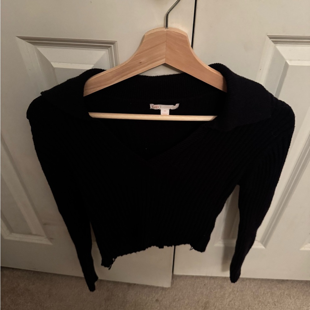 Giani Bini  Ribbed V-Neck Sweater